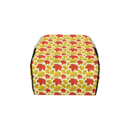 Elm Maple Leave Print Pattern Diaper Bag Backpack