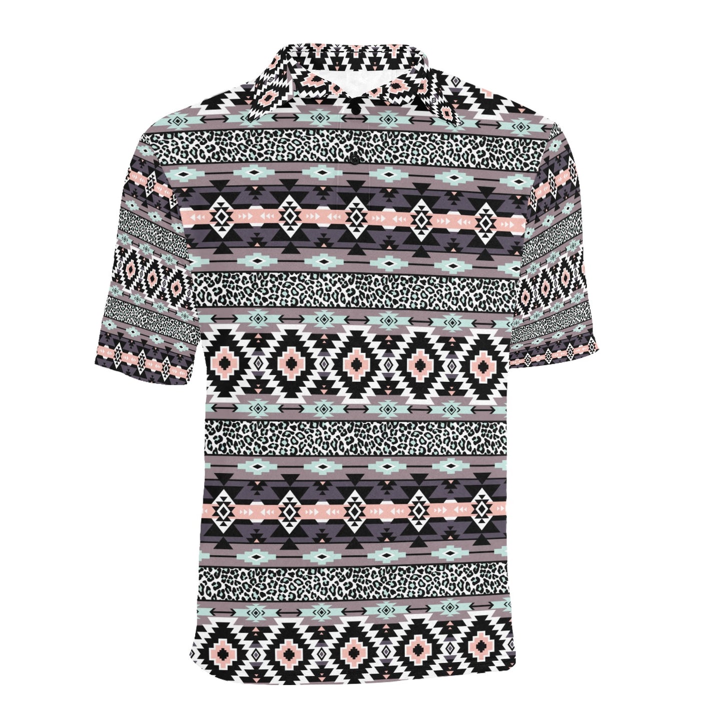 Safari Pattern Print Design LKS302 Men Polo Shirt