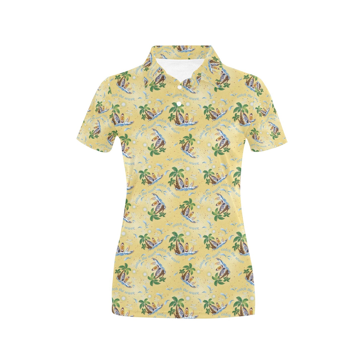 Surf Catch the Wave Design Women's Polo Shirt