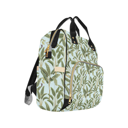 Banana Leaf Pattern Print Design BL03 Diaper Bag Backpack