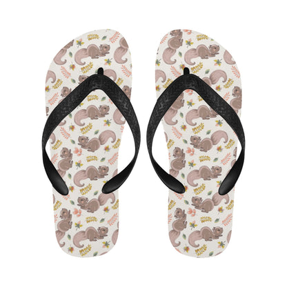 Squirrel Print Design LKS307 Flip Flops