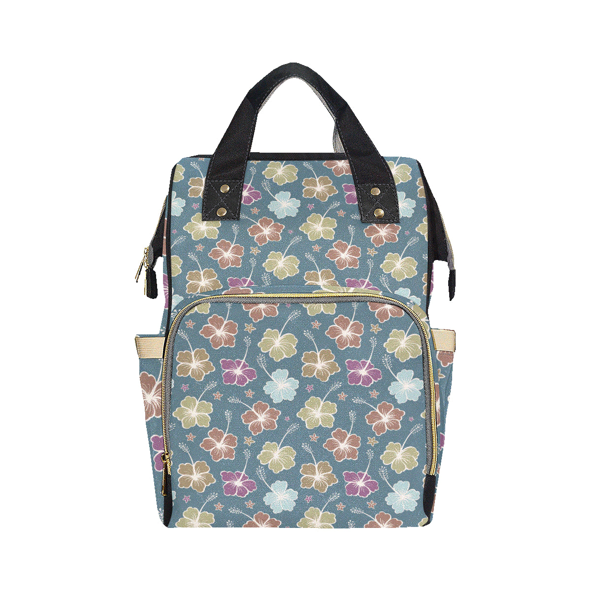 Hibiscus Pattern Print Design HB033 Diaper Bag Backpack