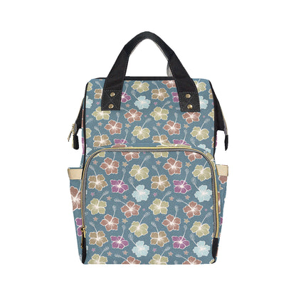 Hibiscus Pattern Print Design HB033 Diaper Bag Backpack