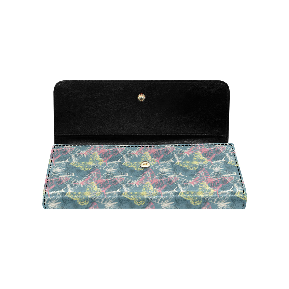 Butterfly Pattern Print Design 01 Women's Trifold Wallet
