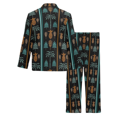 Hawaiian Themed Pattern Print Design H023 Men's Long Pajama Set