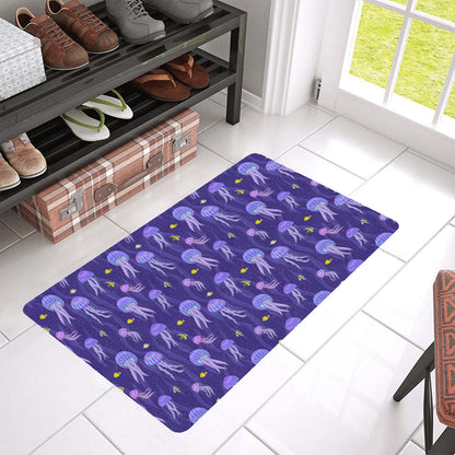 Jellyfish Style Print Rubber Doormat