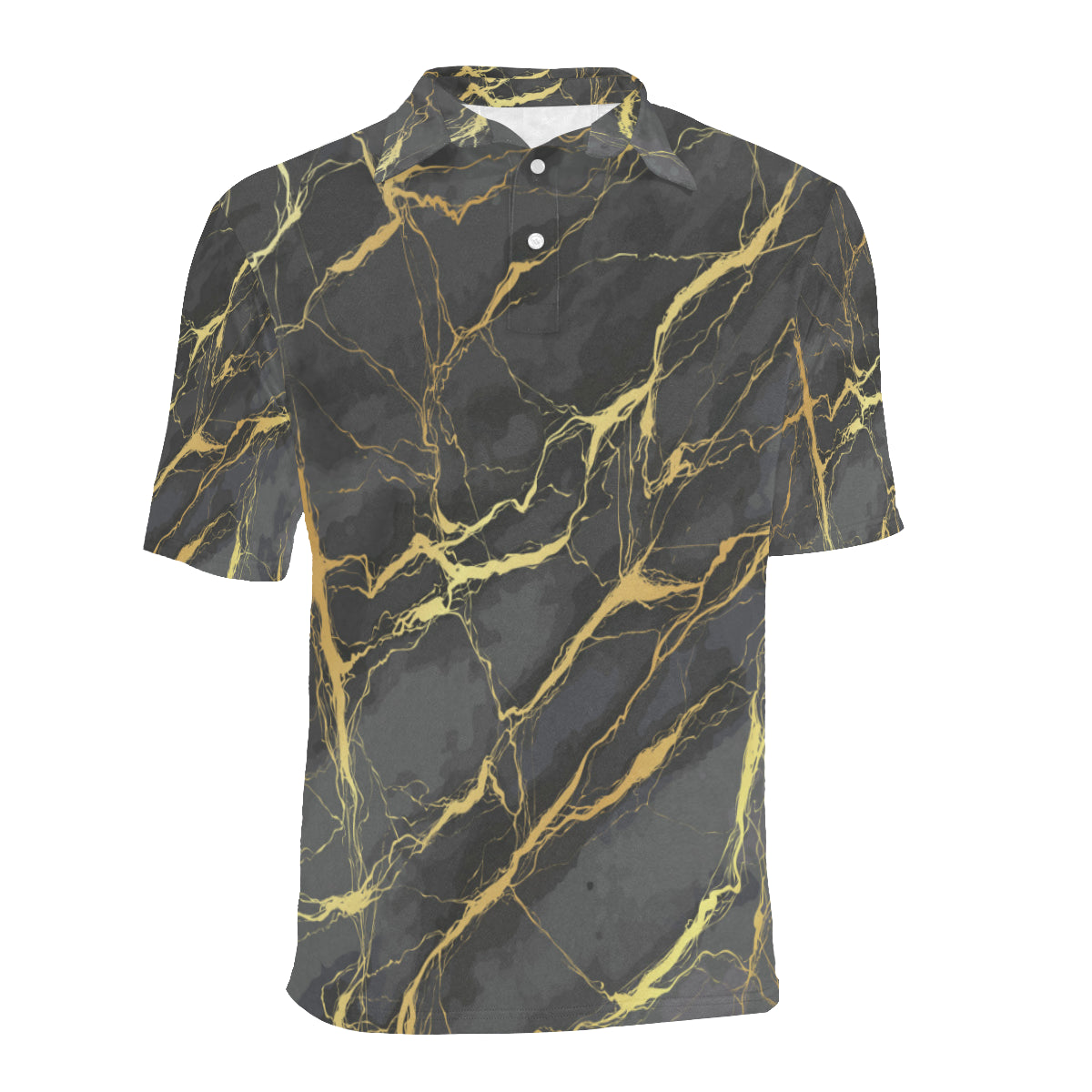 Marble Pattern Print Design 02 Men Polo Shirt