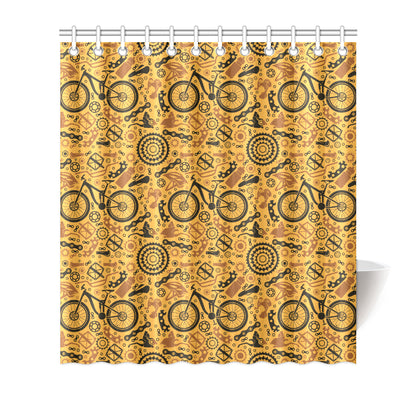 Mountain bike Pattern Print Design 03 Shower Curtain