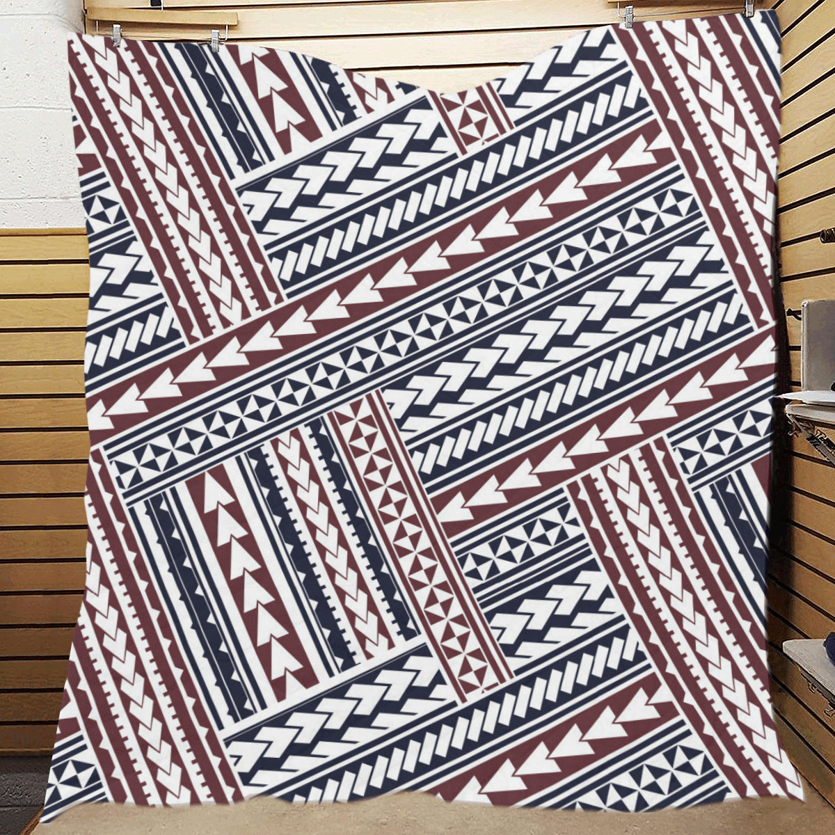 Polynesian Tribal line Premium Quilt