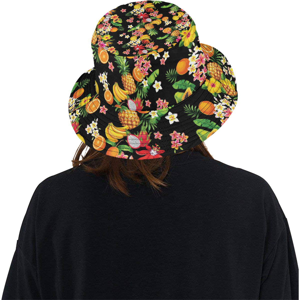 Tropical Fruits Pattern Print Design TF02 Unisex Bucket Hat