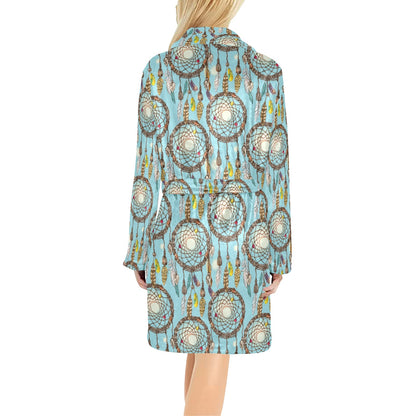 Blue Dream catcher Women's Fleece Robe