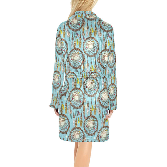 Blue Dream catcher Women's Fleece Robe