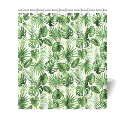 Palm Leaf Pattern Print Design A01 Shower Curtain
