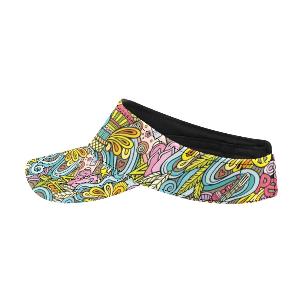 Hippie Print Design LKS301 Unisex Sun Visor
