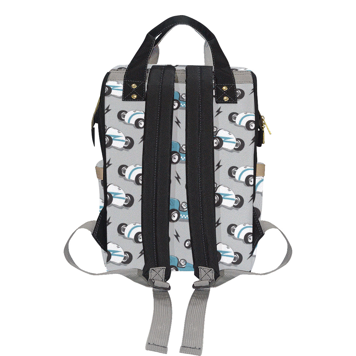 Racing Vintage Pattern Print Design A02 Diaper Bag Backpack
