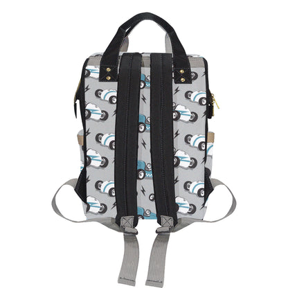 Racing Vintage Pattern Print Design A02 Diaper Bag Backpack