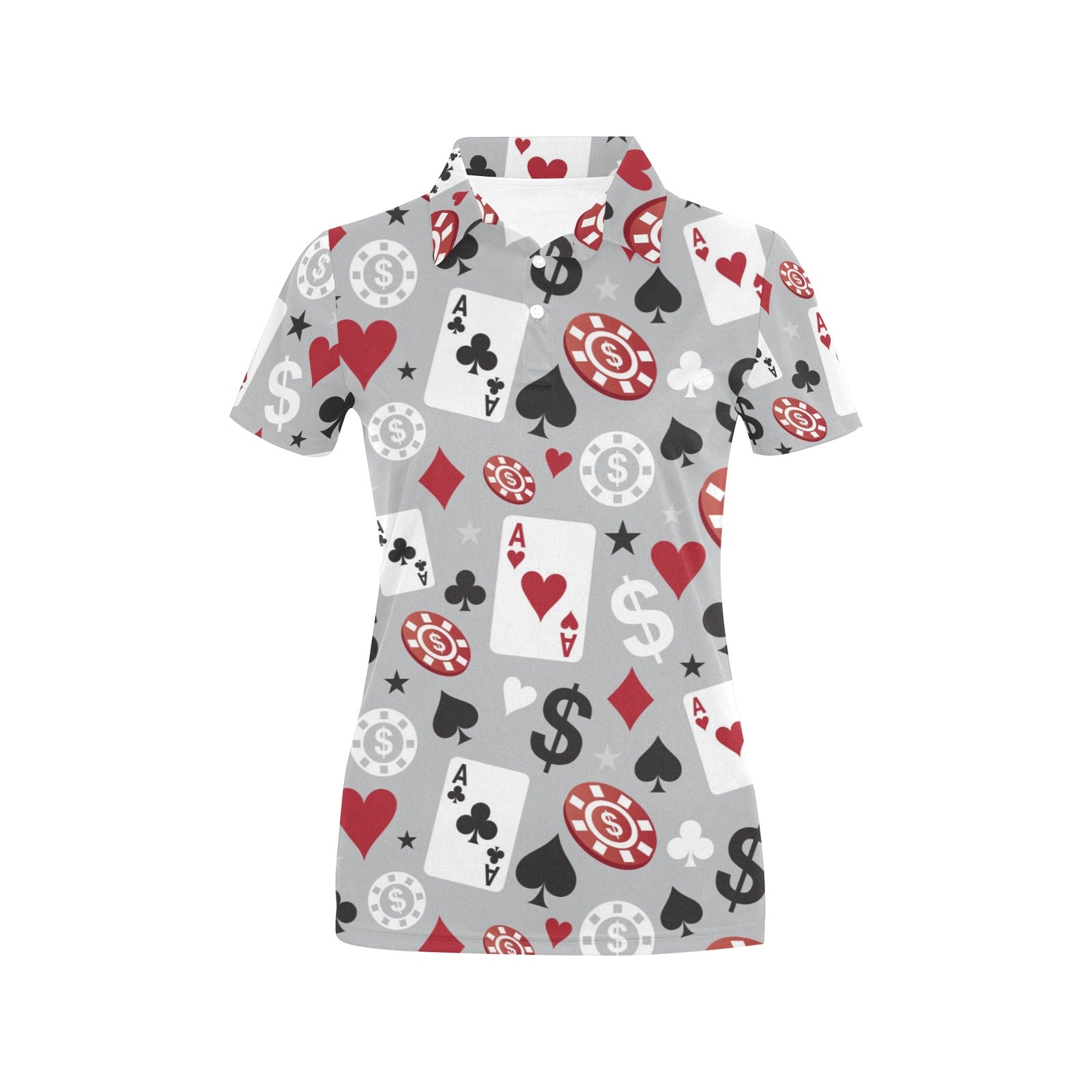 Casino Pattern Print Design 01 Women's Polo Shirt
