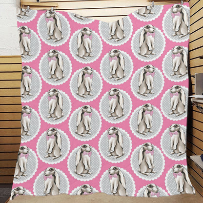 Rabbit Pattern Print Design RB019 Premium Quilt