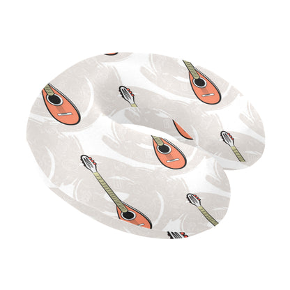 Mandolin Pattern Print Design 03 U-Shaped Travel Neck Pillow