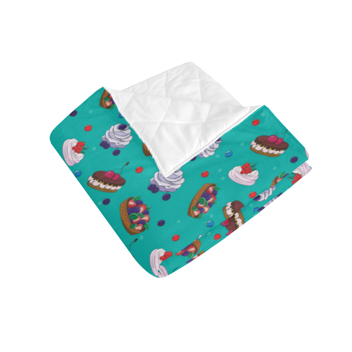 Cake Pattern Print Design 07 Premium Quilt