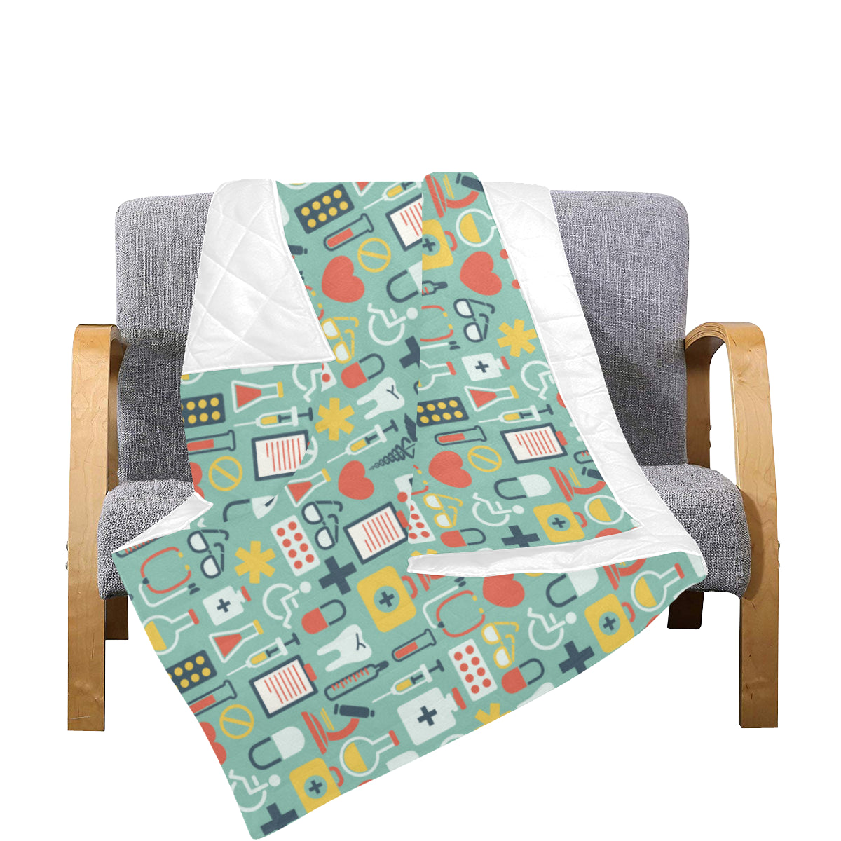Medical Pattern Print Design 02 Premium Quilt