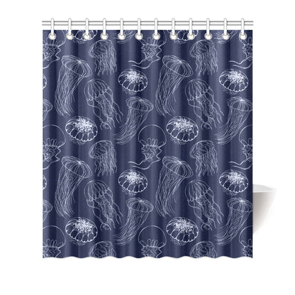 Jellyfish Pattern Print Design 05 Shower Curtain