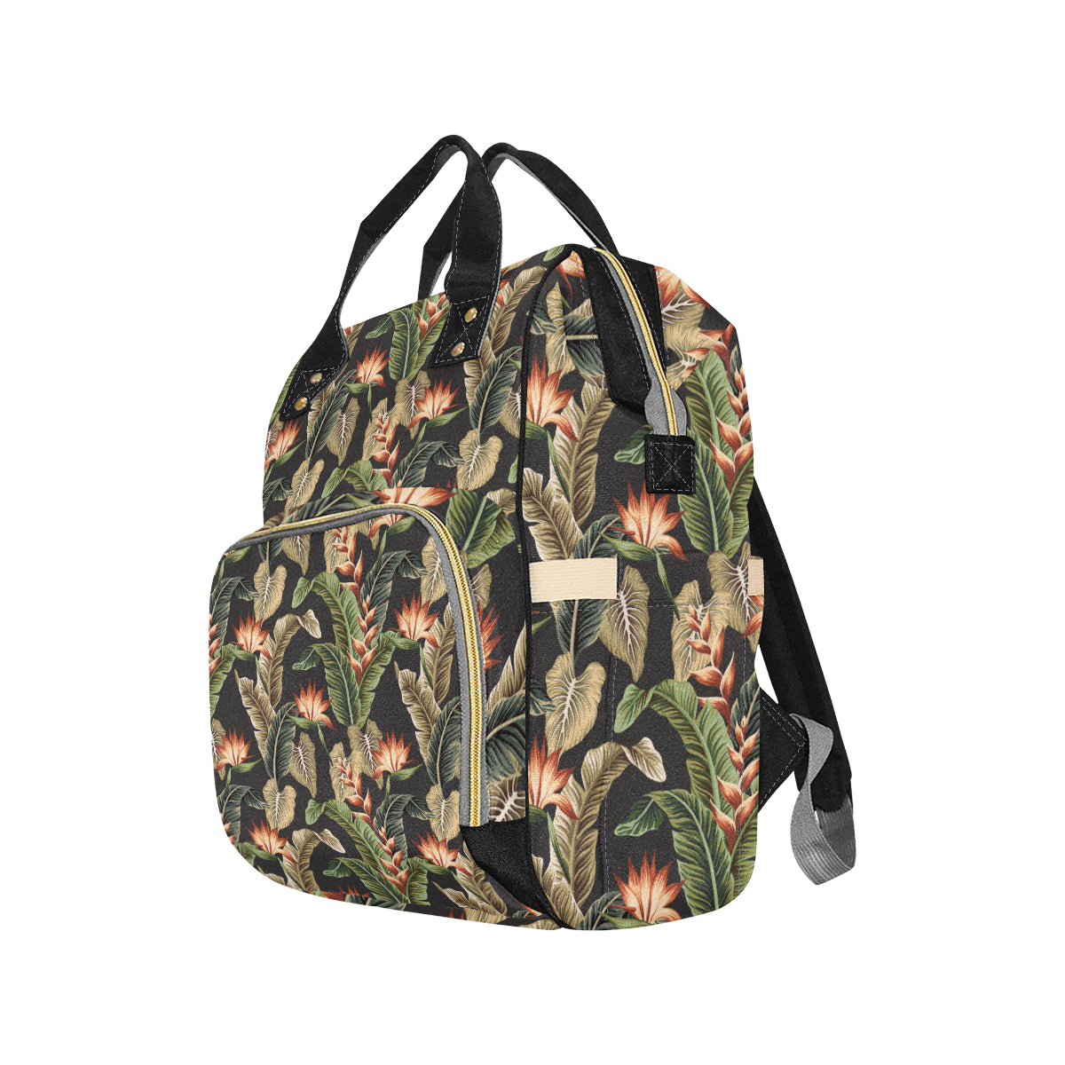 Tropical Flower Pattern Print Design TF014 Diaper Bag Backpack