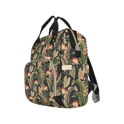 Tropical Flower Pattern Print Design TF014 Diaper Bag Backpack