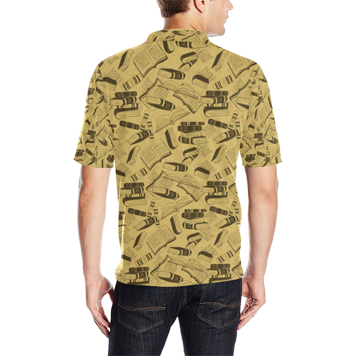 Book Pattern Print Design 02 Men Polo Shirt