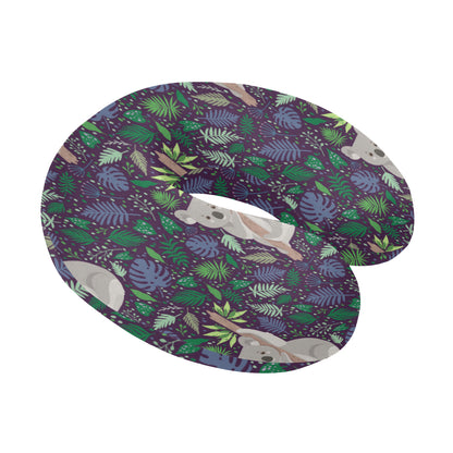 Koala Pattern Print Design 06 U-Shaped Travel Neck Pillow