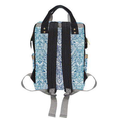 Angel Wings Boho Design Themed Print Diaper Bag Backpack