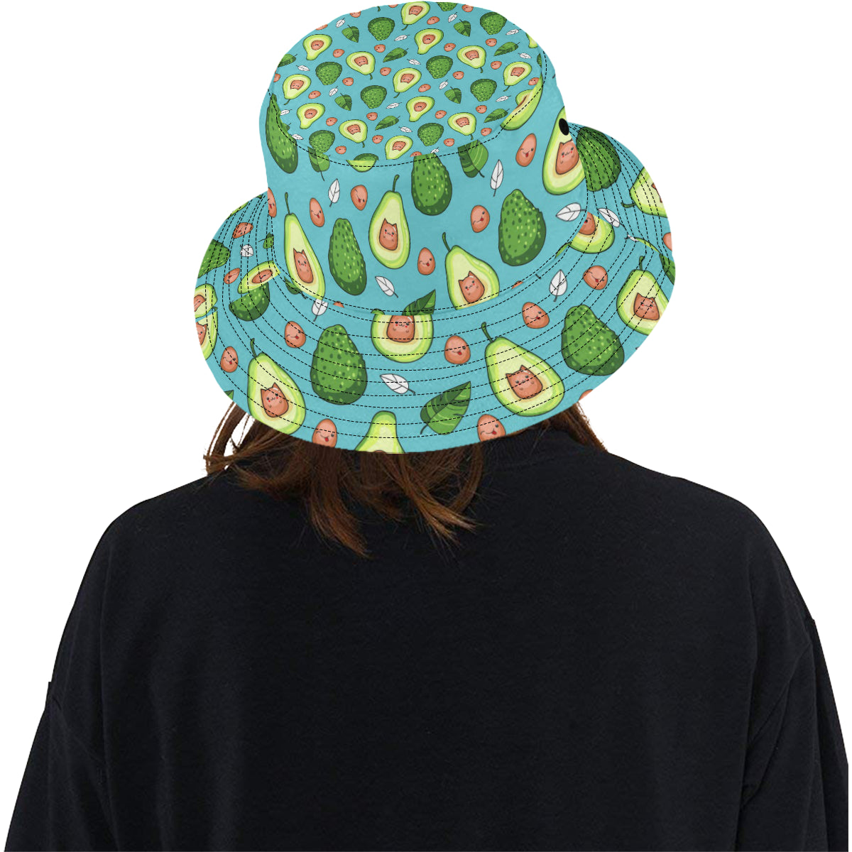 Avocado Pattern Print Design AC05 Unisex Bucket Hat