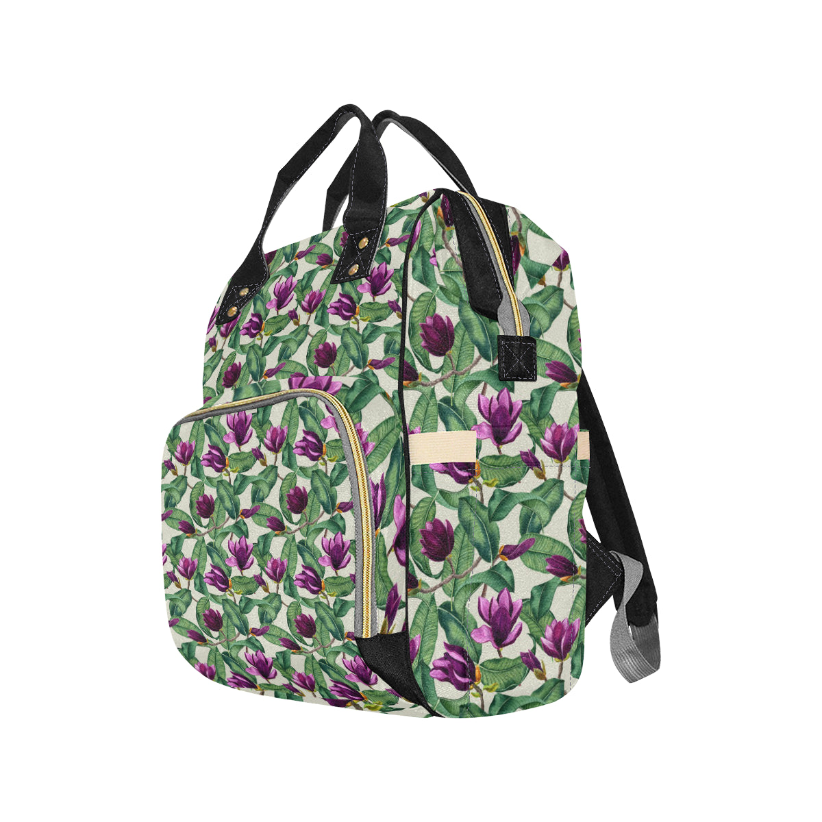 Magnolia Pattern Print Design MAG07 Diaper Bag Backpack