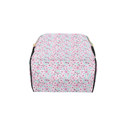 Cherry Blossom Pattern Print Design 01 Diaper Bag Backpack