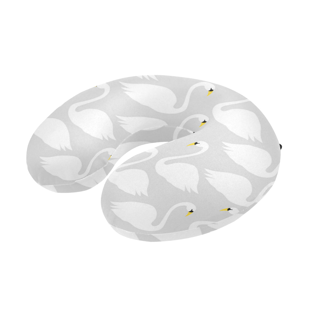 Swan Pattern Print Design 02 U-Shaped Travel Neck Pillow