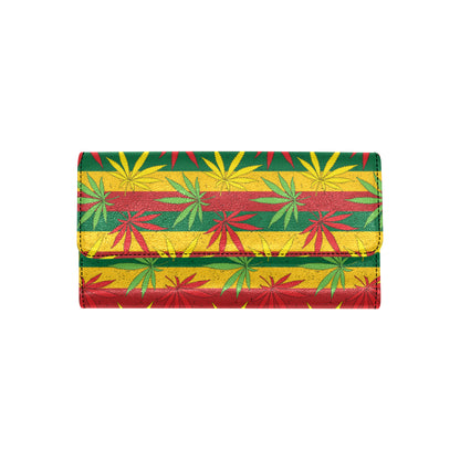 Rasta Pattern Print Design A03 Women's Trifold Wallet