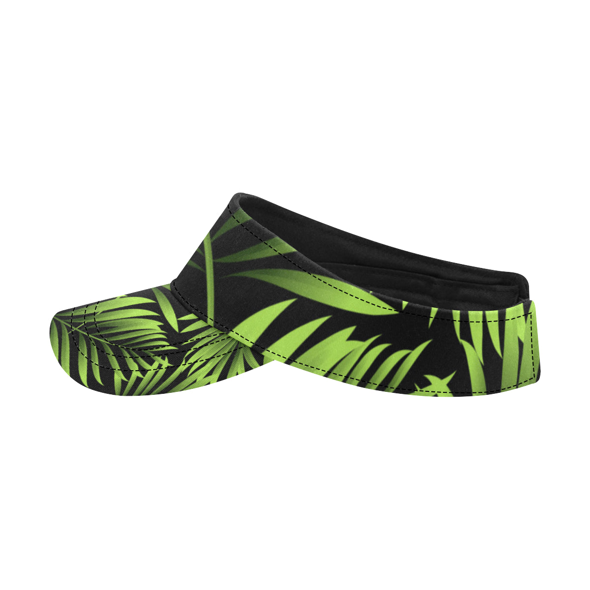 Green Neon Tropical Palm Leaves Unisex Sun Visor