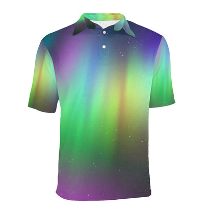 Aurora Borealis Pattern Print Design 03 Men Polo Shirt