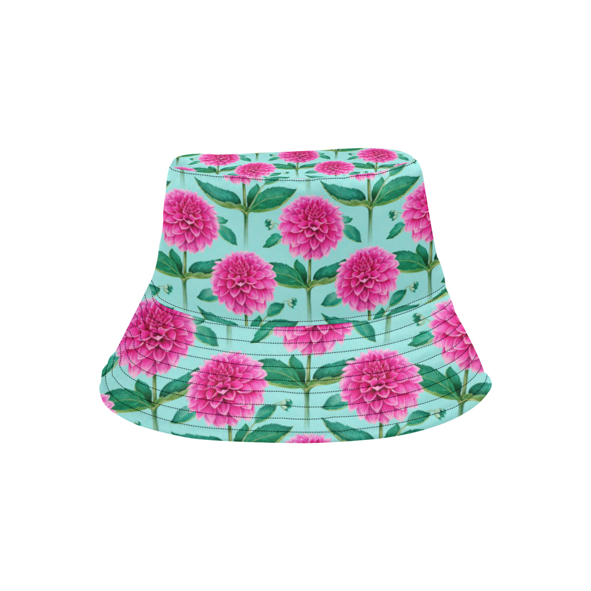 Dahlia Pattern Print Design DH08 Unisex Bucket Hat