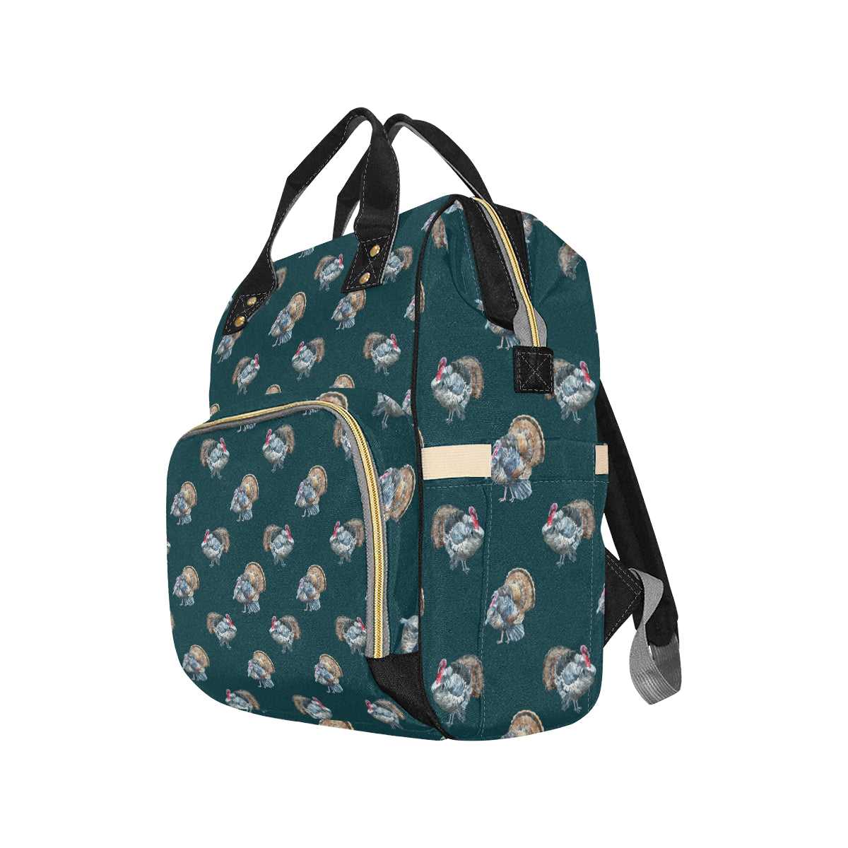 Turkey Pattern Print Design 03 Diaper Bag Backpack