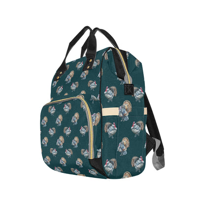 Turkey Pattern Print Design 03 Diaper Bag Backpack
