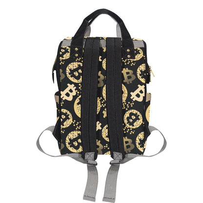 Bitcoin Pattern Print Design DO06 Diaper Bag Backpack