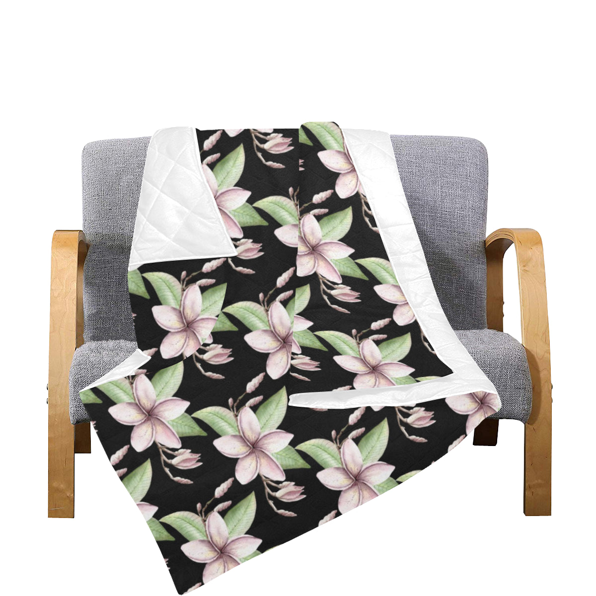 Plumeria Pattern Print Design PM02 Premium Quilt