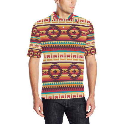 Tribal Aztec Vintage Men Polo Shirt