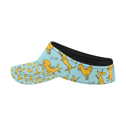 Dachshund Pattern Print Design 08 Unisex Sun Visor