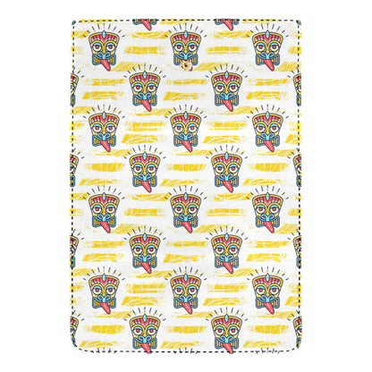 Tiki Smile Mask Print Pattern Women's Trifold Wallet
