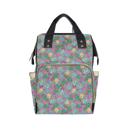 Cactus Colorful Print Pattern Diaper Bag Backpack