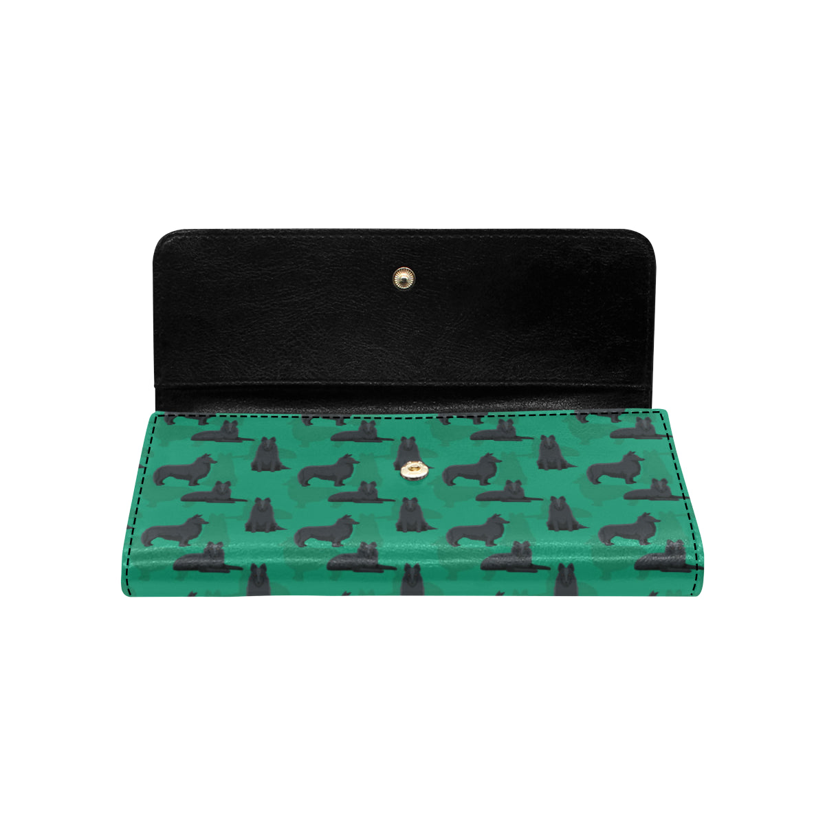 Belgian Sheepdog Pattern Print Design 01 Women's Trifold Wallet