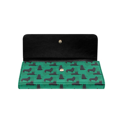 Belgian Sheepdog Pattern Print Design 01 Women's Trifold Wallet