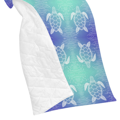 Sea Turtle Draw Premium Quilt